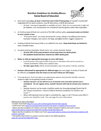 KBE Nutrition Guidelines file cover
